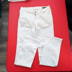 Buffalo David Bitton Misha mid rise straight leg jeans white women's size 6x30